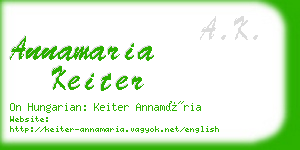 annamaria keiter business card